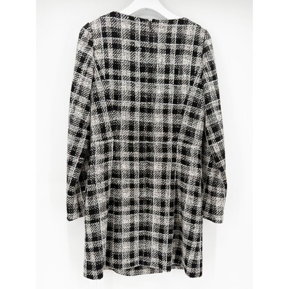 Veronica Beard Sondra Tweed Plaid Print Mini Dress Size: M | US 6 - Picture 5 of 14